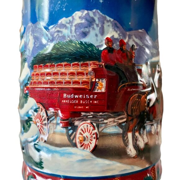 Vintage Budweiser 2003 Holiday Stein Limited Edition Ceramic Beer Mug - Picture 8 of 11